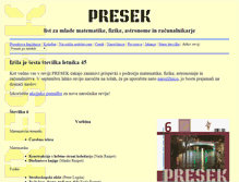 Tablet Screenshot of presek.si